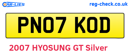 PN07KOD are the vehicle registration plates.