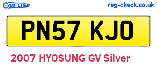 PN57KJO are the vehicle registration plates.