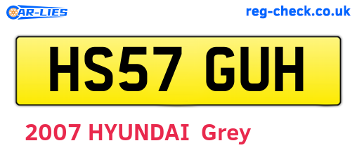HS57GUH are the vehicle registration plates.