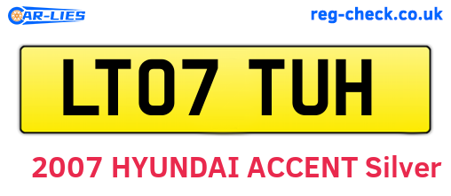 LT07TUH are the vehicle registration plates.
