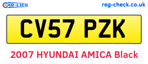 CV57PZK are the vehicle registration plates.