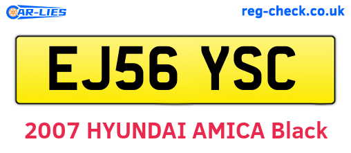 EJ56YSC are the vehicle registration plates.