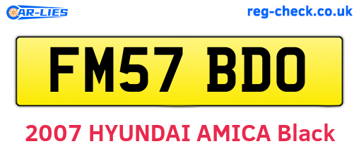 FM57BDO are the vehicle registration plates.