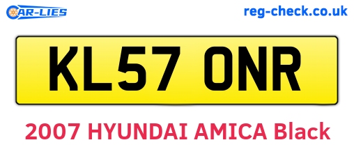 KL57ONR are the vehicle registration plates.