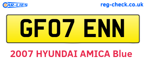 GF07ENN are the vehicle registration plates.
