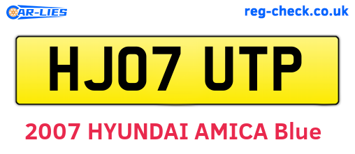 HJ07UTP are the vehicle registration plates.