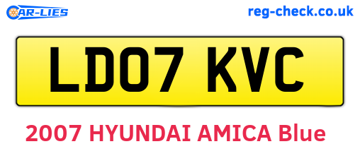 LD07KVC are the vehicle registration plates.