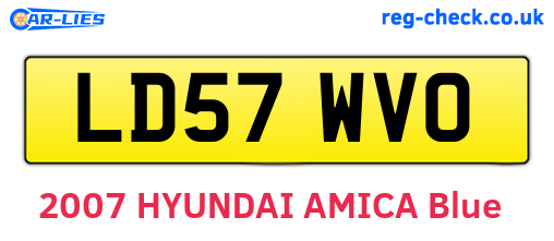 LD57WVO are the vehicle registration plates.