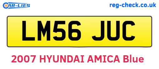 LM56JUC are the vehicle registration plates.