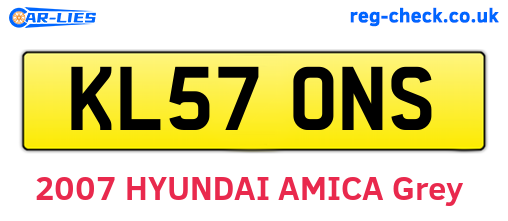 KL57ONS are the vehicle registration plates.