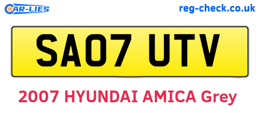 SA07UTV are the vehicle registration plates.