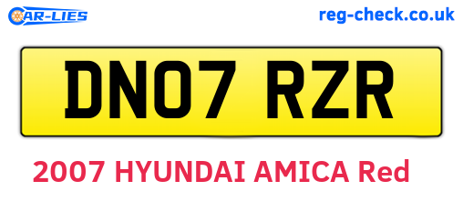 DN07RZR are the vehicle registration plates.
