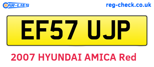 EF57UJP are the vehicle registration plates.