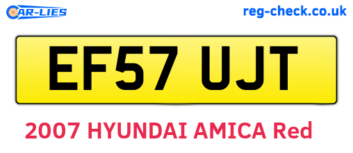 EF57UJT are the vehicle registration plates.