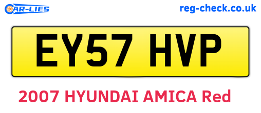 EY57HVP are the vehicle registration plates.