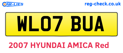 WL07BUA are the vehicle registration plates.