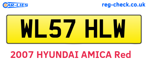 WL57HLW are the vehicle registration plates.