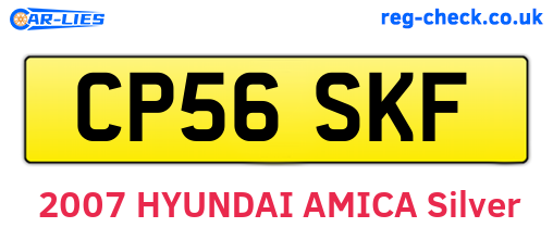 CP56SKF are the vehicle registration plates.