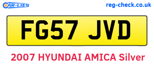FG57JVD are the vehicle registration plates.