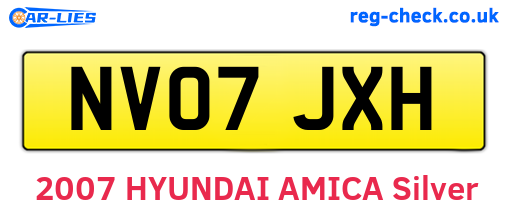 NV07JXH are the vehicle registration plates.