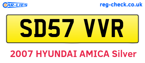 SD57VVR are the vehicle registration plates.