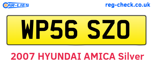 WP56SZO are the vehicle registration plates.