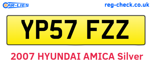 YP57FZZ are the vehicle registration plates.