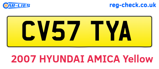 CV57TYA are the vehicle registration plates.