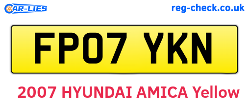 FP07YKN are the vehicle registration plates.