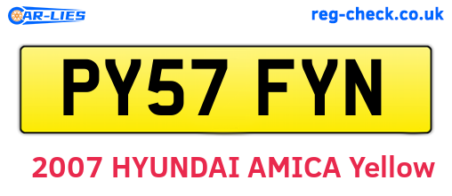 PY57FYN are the vehicle registration plates.