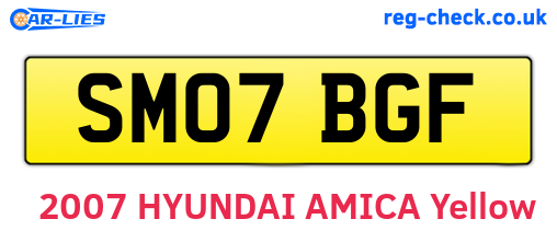 SM07BGF are the vehicle registration plates.