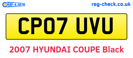 CP07UVU are the vehicle registration plates.