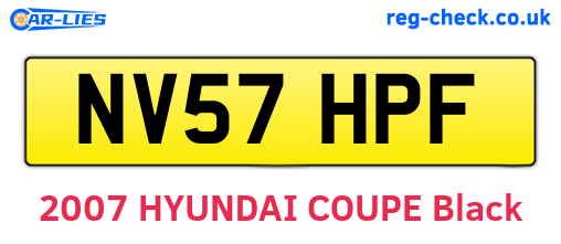NV57HPF are the vehicle registration plates.