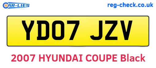 YD07JZV are the vehicle registration plates.