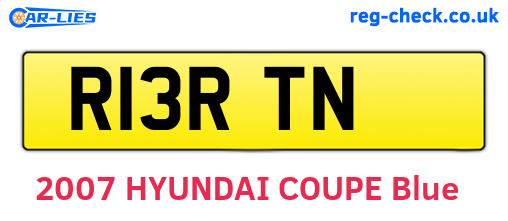 R13RTN are the vehicle registration plates.