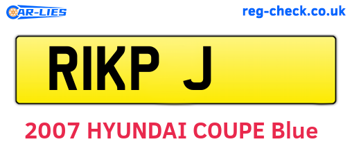 R1KPJ are the vehicle registration plates.