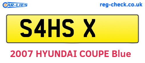 S4HSX are the vehicle registration plates.