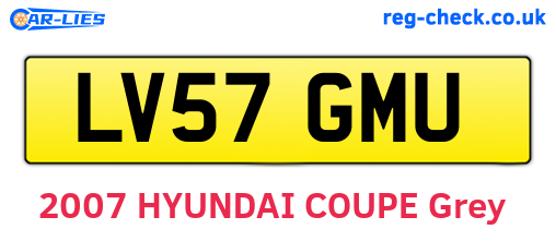 LV57GMU are the vehicle registration plates.