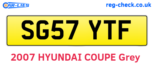 SG57YTF are the vehicle registration plates.