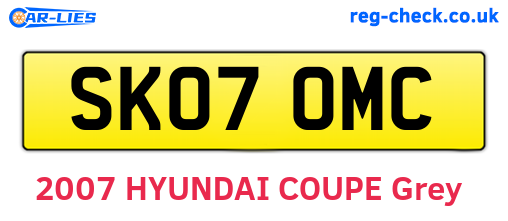 SK07OMC are the vehicle registration plates.