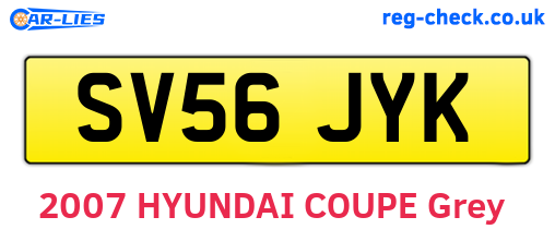 SV56JYK are the vehicle registration plates.