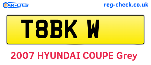 T8BKW are the vehicle registration plates.