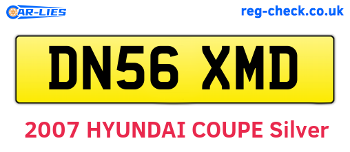 DN56XMD are the vehicle registration plates.