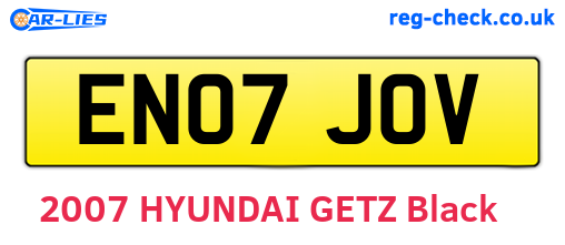EN07JOV are the vehicle registration plates.