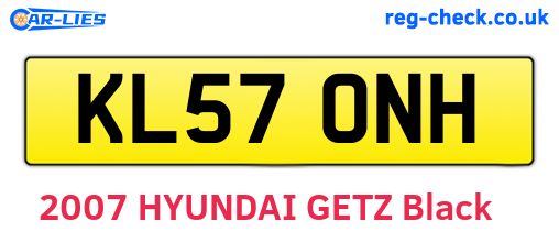 KL57ONH are the vehicle registration plates.