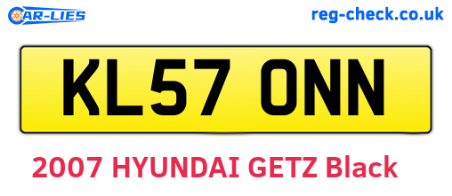 KL57ONN are the vehicle registration plates.