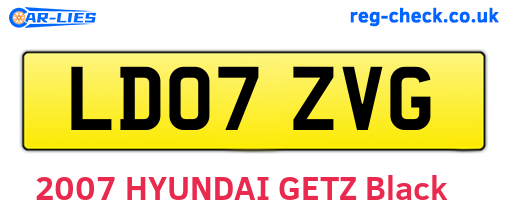 LD07ZVG are the vehicle registration plates.