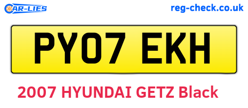 PY07EKH are the vehicle registration plates.