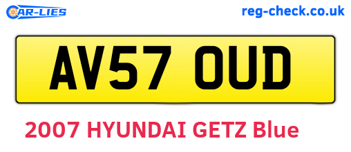 AV57OUD are the vehicle registration plates.