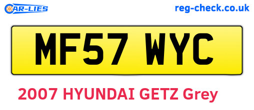 MF57WYC are the vehicle registration plates.